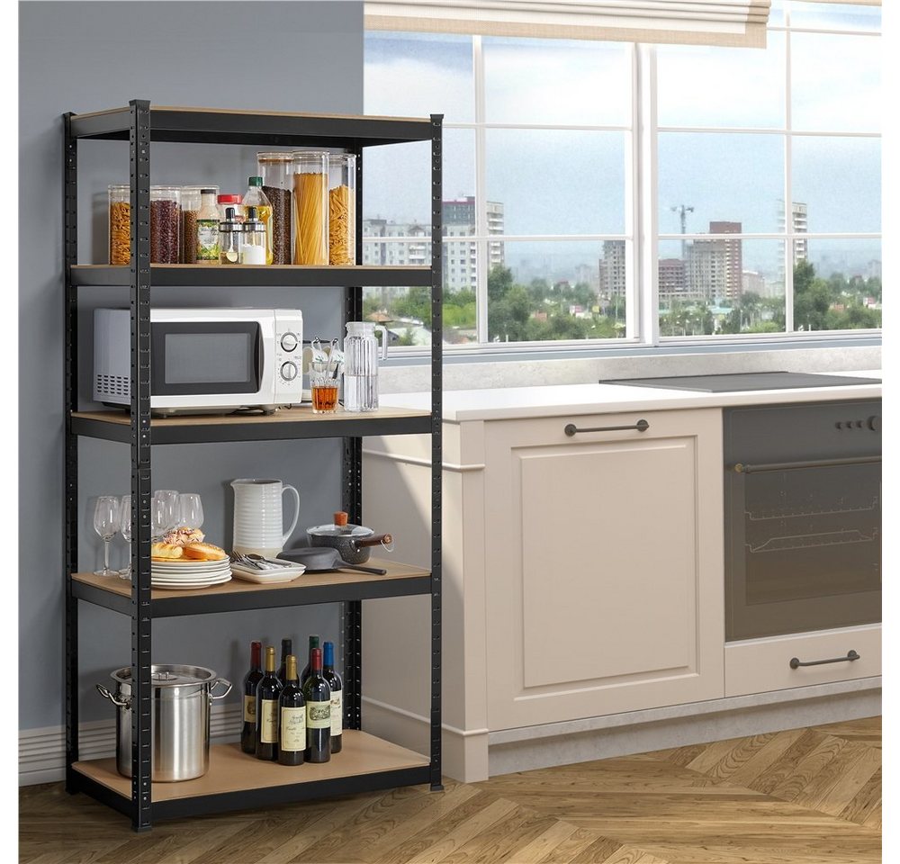 Yaheetech Schwerlastregal Lagerregal mit 4/5 Ebenen, Kellerregal Standregal Max. Belastbarkeit : 875kg – Bild 5 von 5