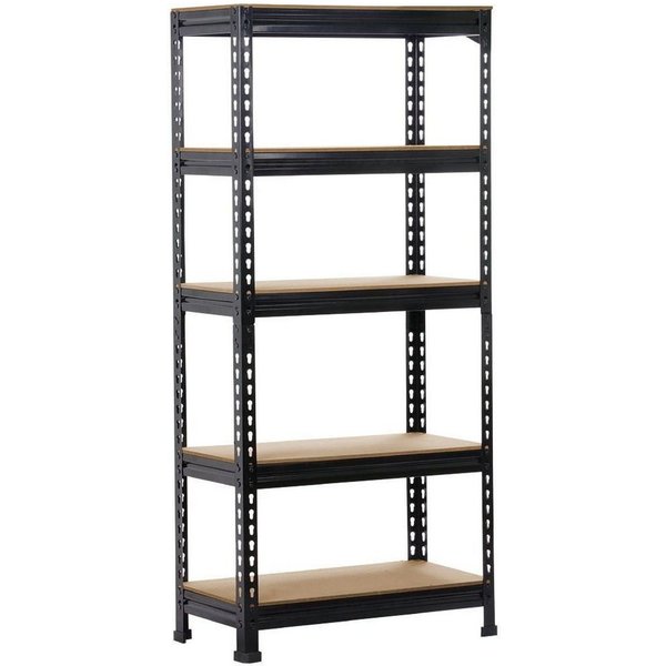 Yaheetech Standregal 70 × 30 × 150 cm Schwerlastregal, 1-tlg., Kellerregal mit 5 Verstellbaren Ablagen