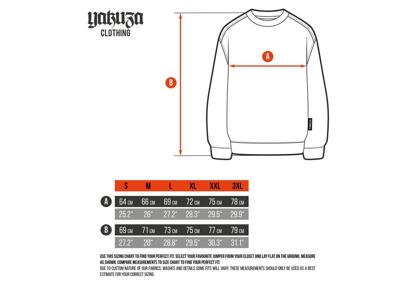 YAKUZA Sweatshirt 3RD im Oversized Look – Bild 3 von 3