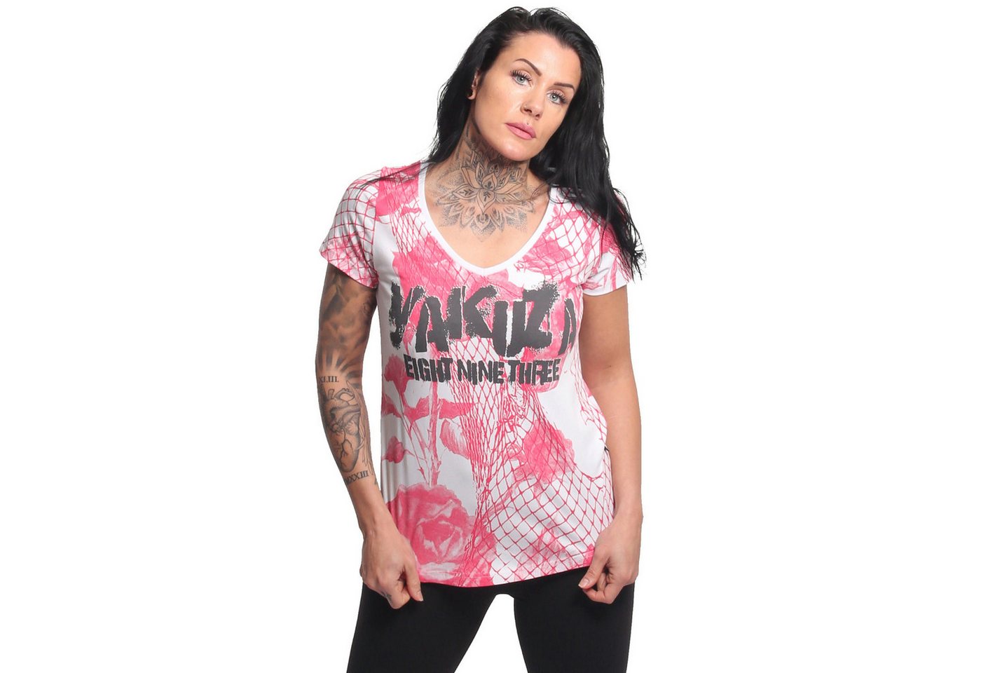 YAKUZA V-Shirt Mesh Rose – Bild 4 von 5