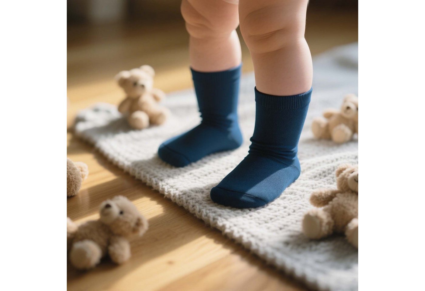 Yalion Langsocken Weiche Kinder Antiruschsocken Halbplüsch (3-Paar) Elastisch – Bild 4 von 5