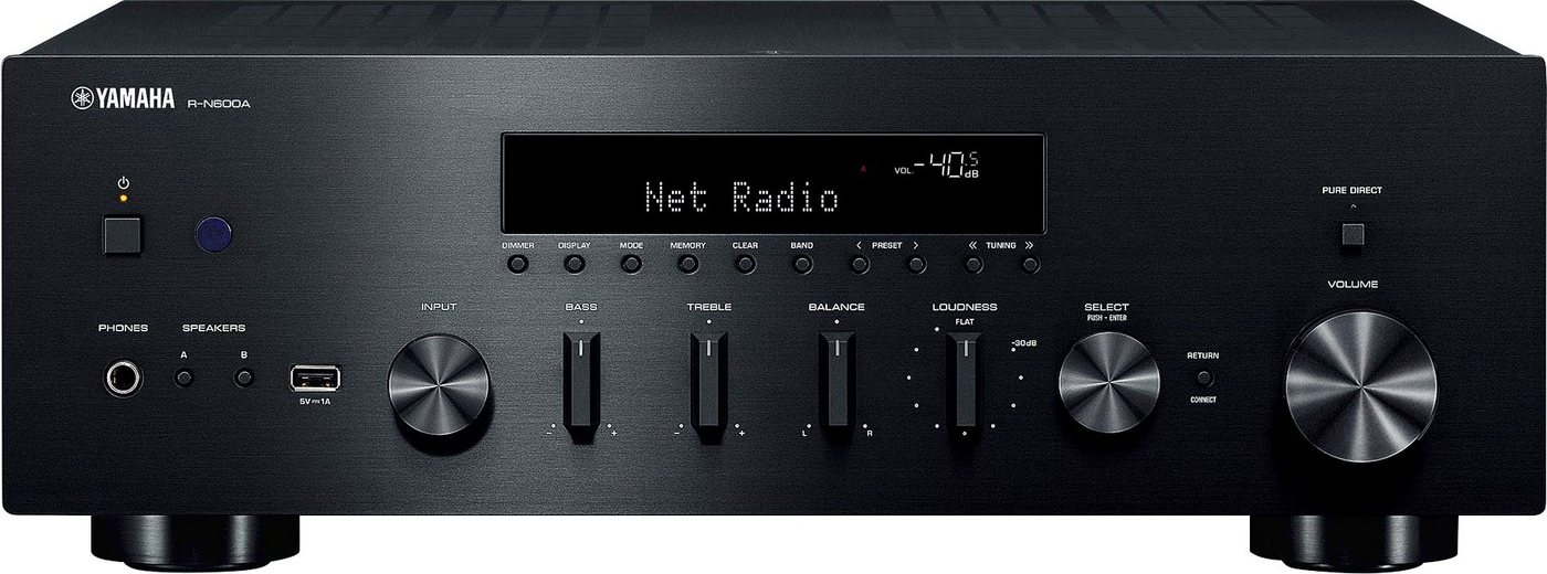 Yamaha R-N600A Netzwerk-Receiver (Bluetooth, LAN (Ethernet), (WLAN, Spotify, Amazon Music, Phono, MusicCast, TV) – Bild 3 von 5