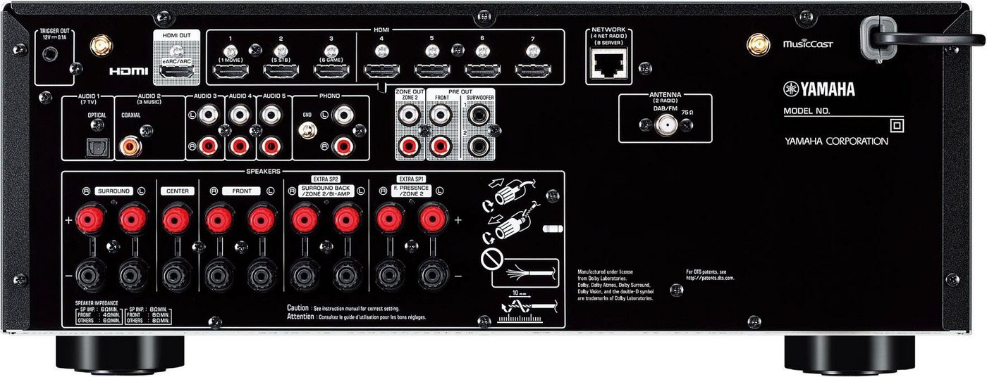Yamaha RX-V6A AV-Receiver 7.2 (Bluetooth, LAN (Ethernet), WLAN) – Bild 2 von 5