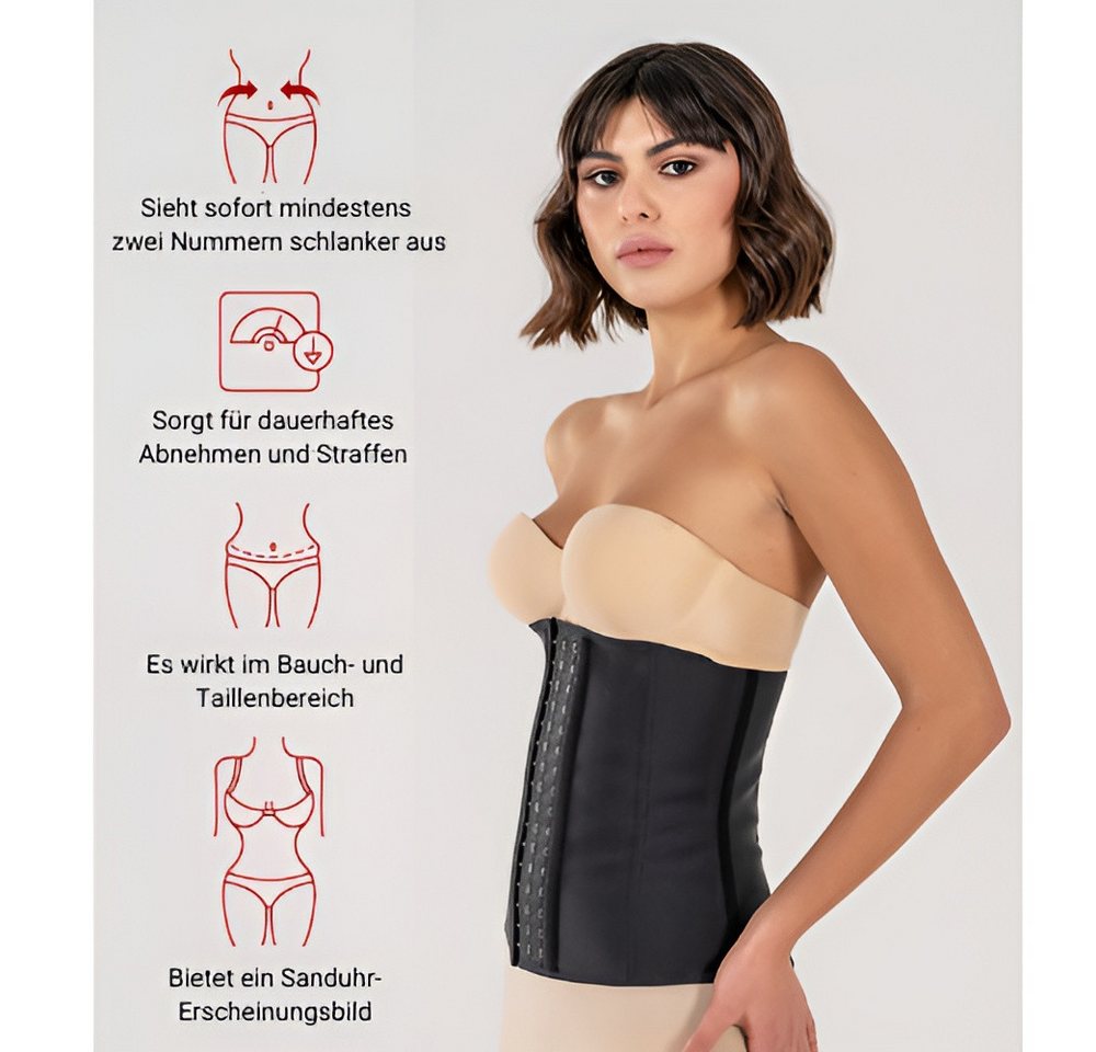 Yamuna Bauchweggürtel, Korsett Damen/Corsage Damen/Waist Trainer Damen (Durch regelmäßige Verwendung wirkt es auf die Körperbereiche Rücken, Taille und Bauch, 1 – Bild 2 von 5