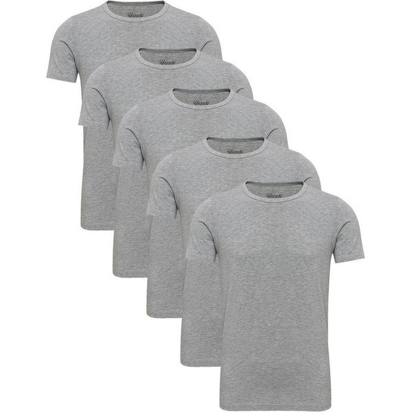 Yazubi T-Shirt Set Herren Basic Regular Fit 5er-Pack (Packung, 5-tlg., 5er-Pack) Baumwolle mit Stretch, Rundhals, Kurzarm, Unterziehshirt, weich