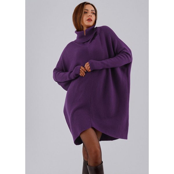 YC Fashion & Style Longpullover Oversize-Strickpullover mit Rollkragen – Made in Italy (1-tlg) in Unifarbe