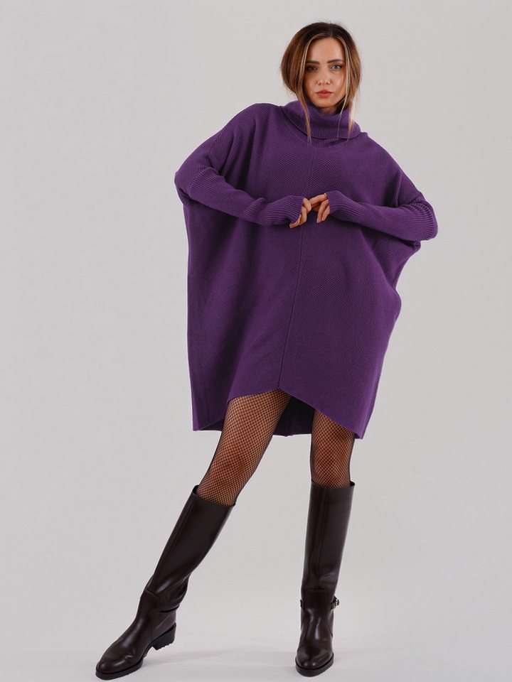 YC Fashion & Style Longpullover Oversize-Strickpullover mit Rollkragen – Made in Italy (1-tlg) in Unifarbe – Bild 5 von 5