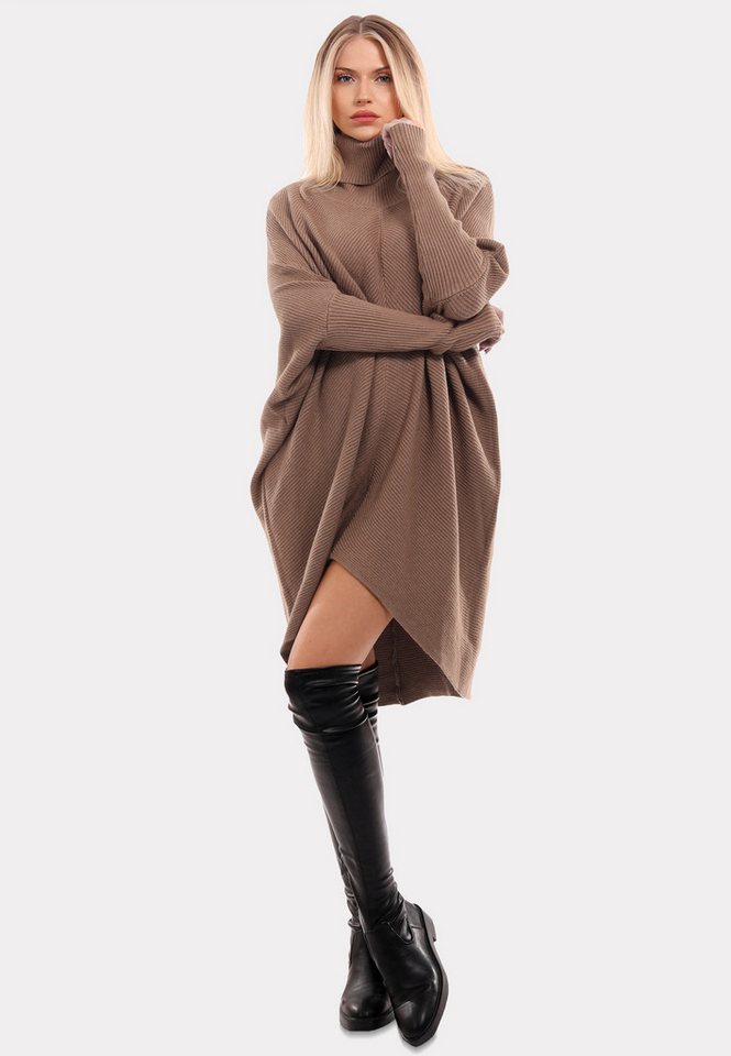 YC Fashion & Style Longpullover Oversize-Strickpullover mit Rollkragen – Made in Italy (1-tlg) in Unifarbe – Bild 5 von 5