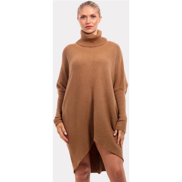 YC Fashion & Style Longpullover Oversize-Strickpullover mit Rollkragen – Made in Italy (1-tlg) in Unifarbe