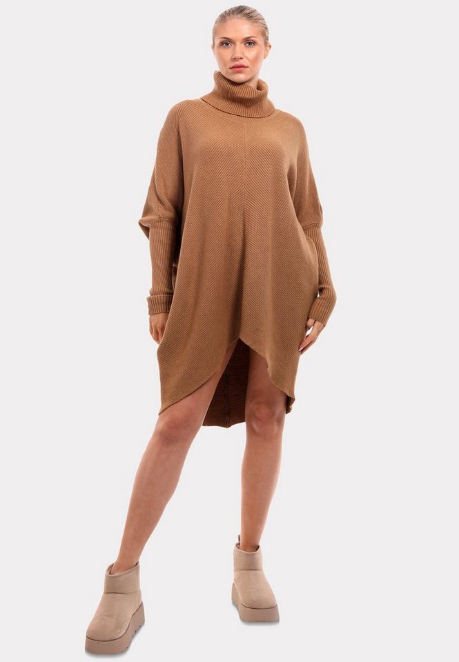 YC Fashion & Style Longpullover Oversize-Strickpullover mit Rollkragen – Made in Italy (1-tlg) in Unifarbe – Bild 4 von 5