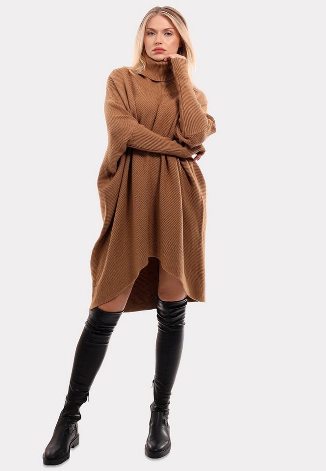 YC Fashion & Style Longpullover Oversize-Strickpullover mit Rollkragen – Made in Italy (1-tlg) in Unifarbe – Bild 5 von 5