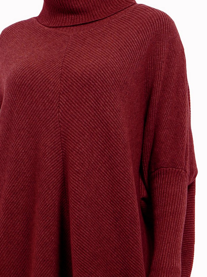 YC Fashion & Style Longpullover Oversize-Strickpullover mit Rollkragen – Made in Italy (1-tlg) in Unifarbe – Bild 2 von 4