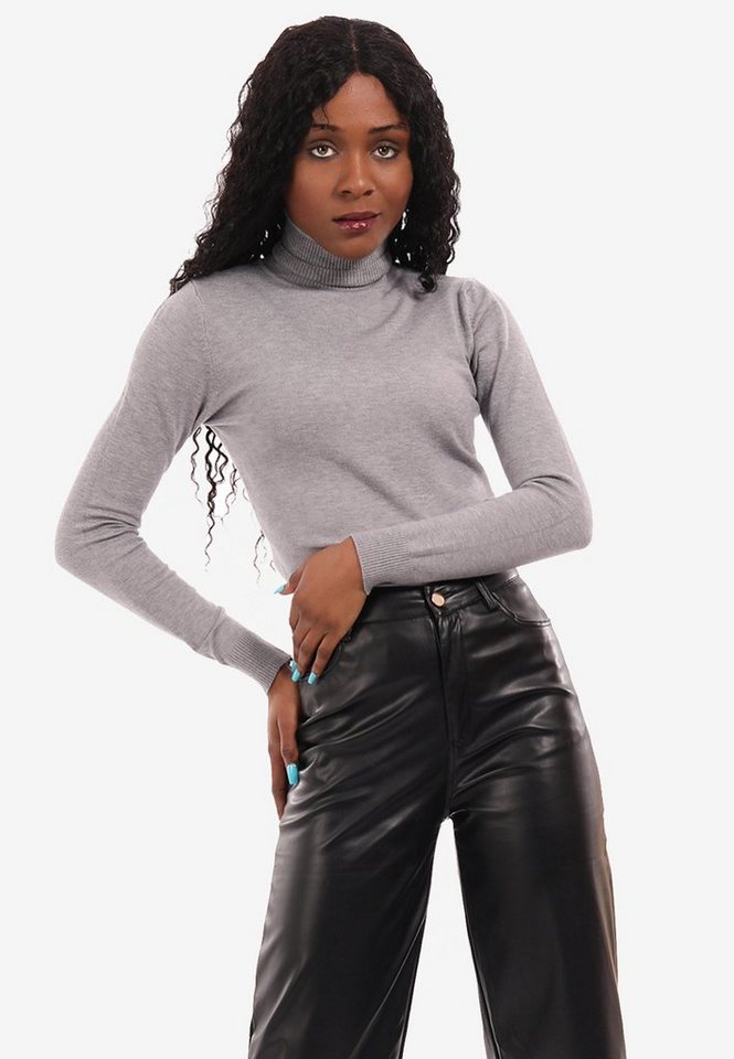 YC Fashion & Style Rollkragenpullover Basic Feinstrick Slim Fit 34-40 (1-tlg) in Unifarbe – Bild 2 von 5