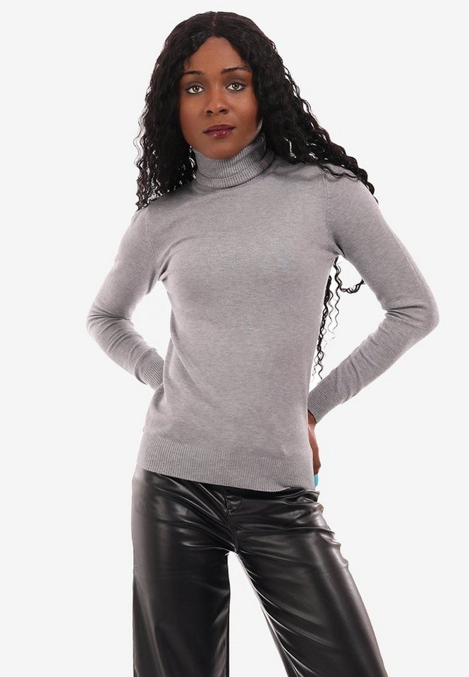 YC Fashion & Style Rollkragenpullover Basic Feinstrick Slim Fit 34-40 (1-tlg) in Unifarbe – Bild 4 von 5