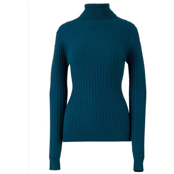 YC Fashion & Style Rollkragenpullover One Size, Zopfmuster, verschiedene Farben in Unifarbe