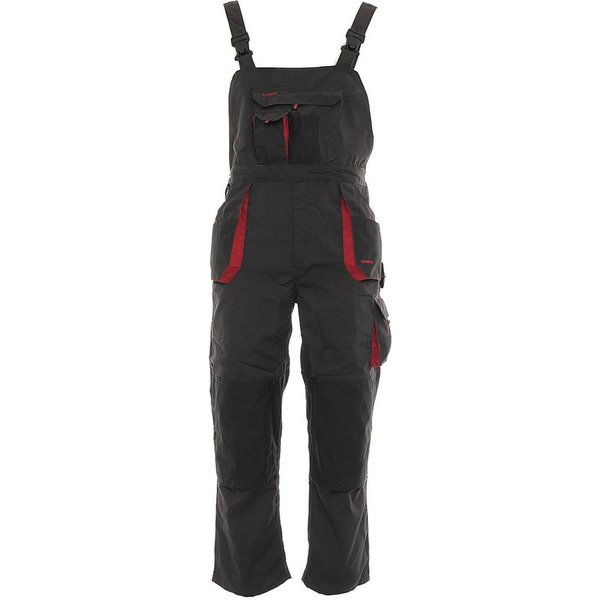 YESET Arbeitshose Latzhose Classic Arbeitskleidung dunkelgrau / orange 48 Knietaschen
