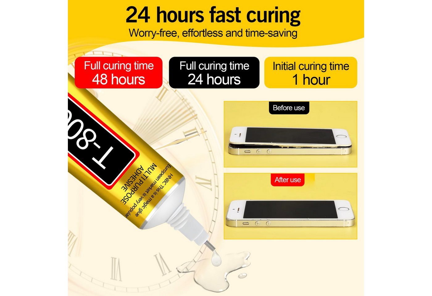 YI Bastelkleber T-8000 Handy Display Kleber,Bastelkleber,Kunststoff Glue, (1-tlg) – Bild 5 von 5