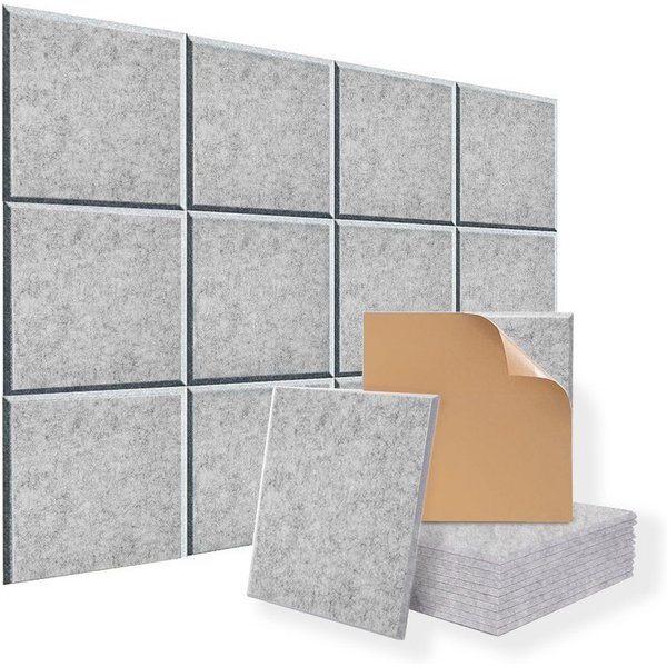 YMQHBS Akustikplatte Selbstklebend, 30 x 30 cm, 12 Stück, (packung, 12-St., Akustikplatte)