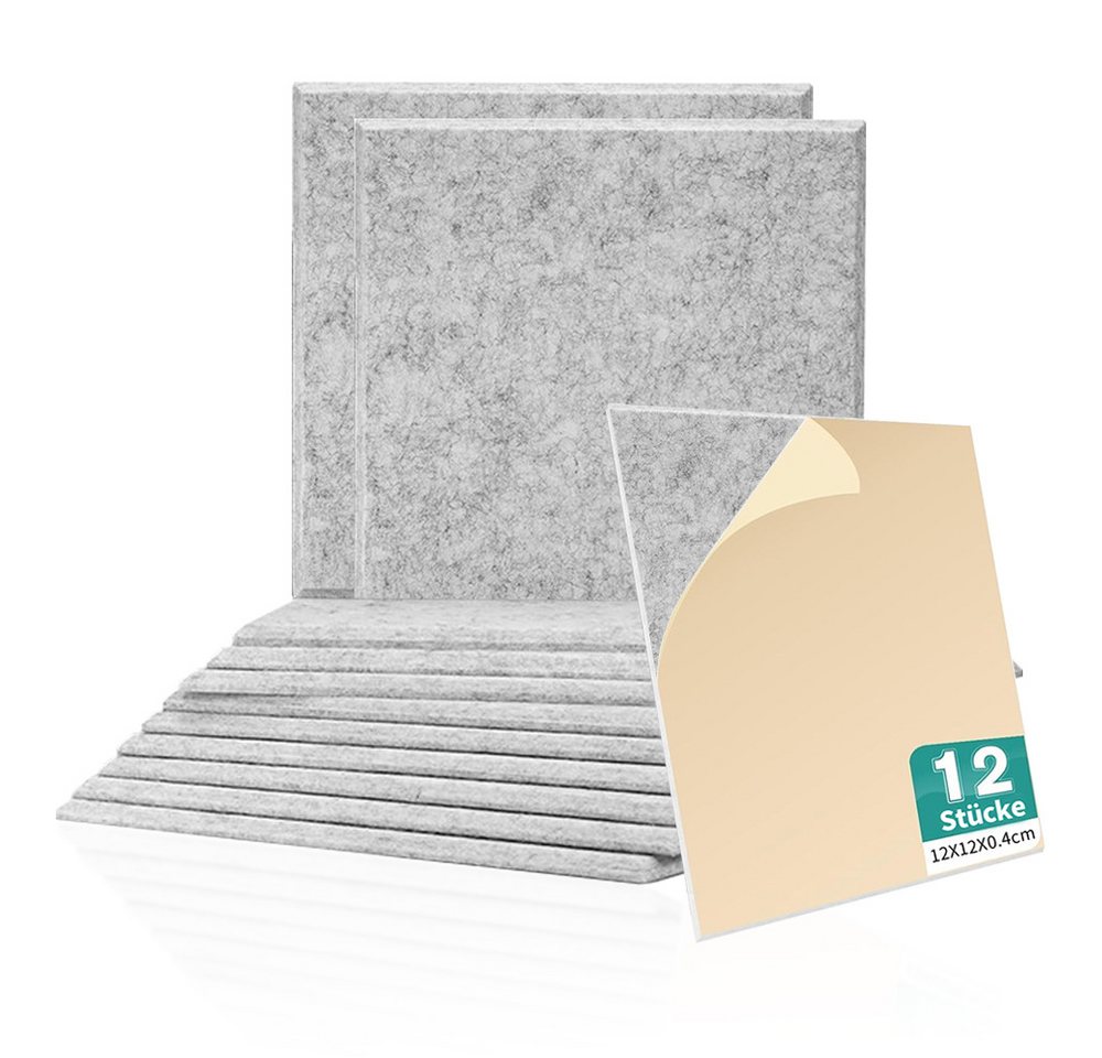 YMQHBS Akustikplatte Selbstklebend, 30 x 30 cm, 12 Stück, (packung, 12-St., Akustikplatte) – Bild 2 von 5