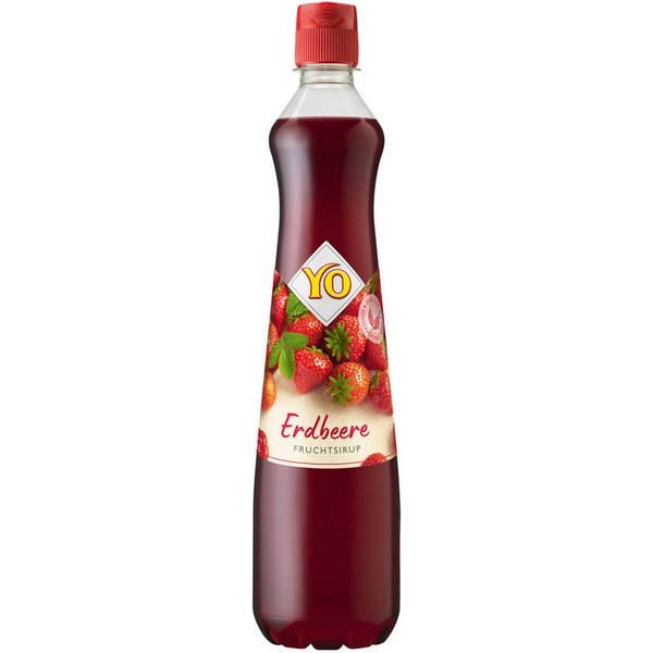 YO SYRUP Sirup, YO Syrup Fruchtsirup Erdbeere fruchtig aromatisch lecker fein 700 ml