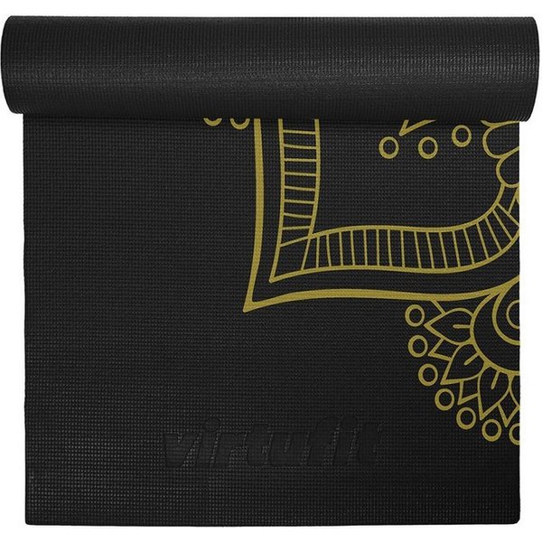 VirtuFit Yogamatte VirtuFit Premium Yogamat 183 x 61 x 0,4 cm Schwarz Mandala