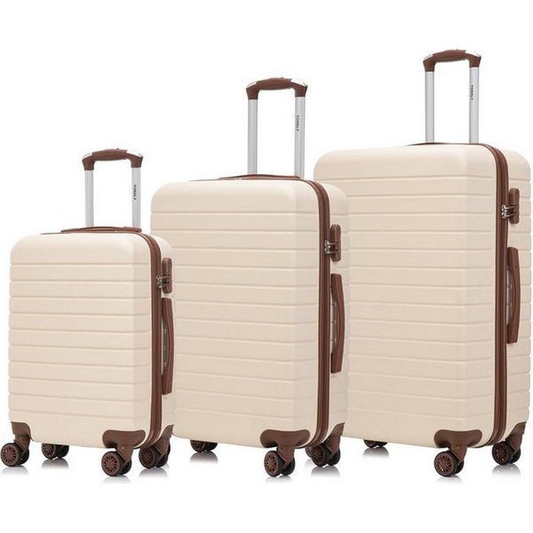 YONSLY Handgepäckkoffer Reisekoffer Trolley Rollkoffer Gepäckset Hartschale für Reisen, 4 Rollen, mit 360° Rollen, Zahlenschloss, ABS-Hartschale und Gummigriff
