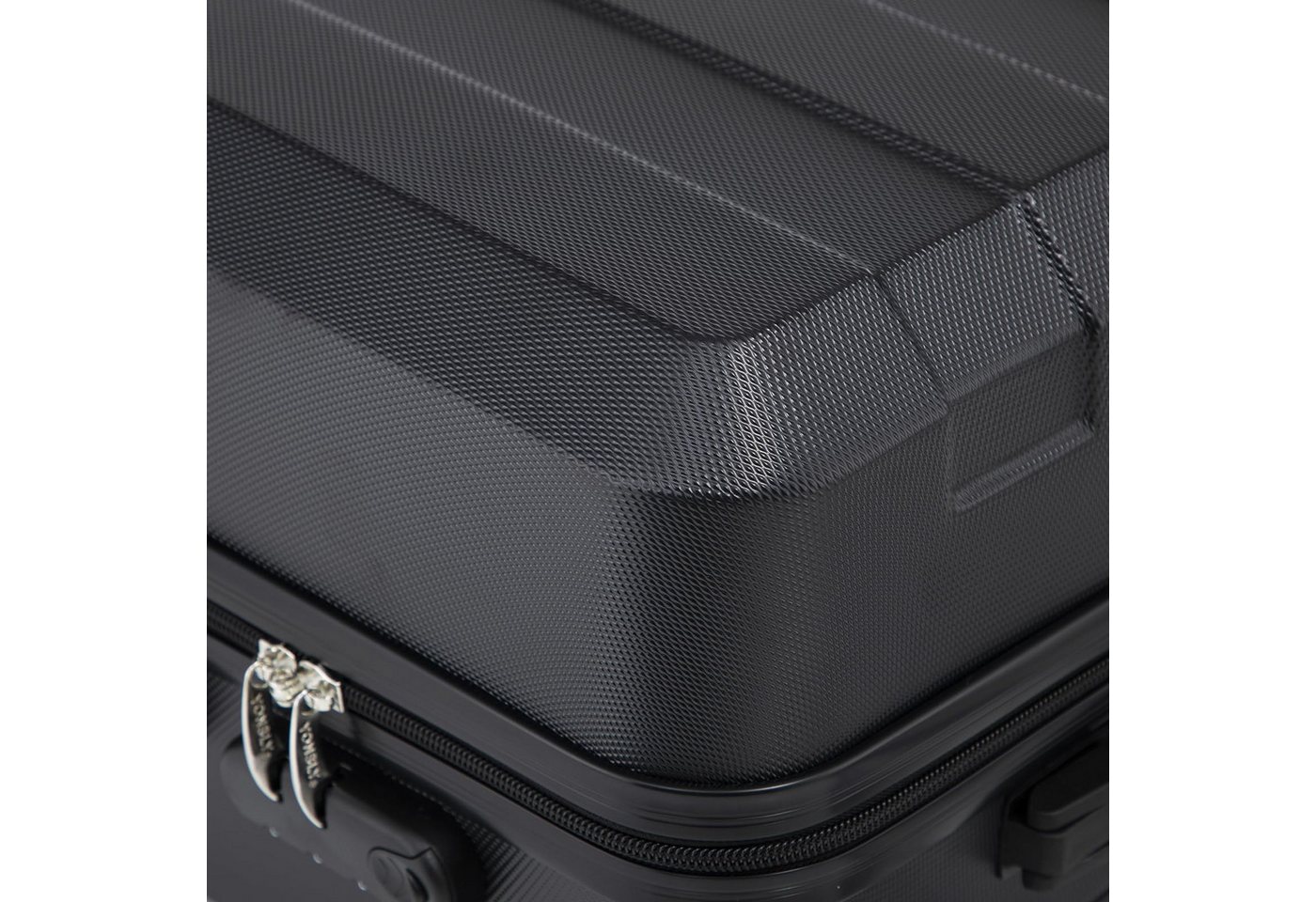 YONSLY Koffer Reisekoffer Trolley Rollkoffer Hartschalenkoffer Größenwahl aus ABS, 4 Rollen, Zahlenschloss 360°-Doppelrollen weicher Gummigriff Aluminium-Elemen – Bild 3 von 5