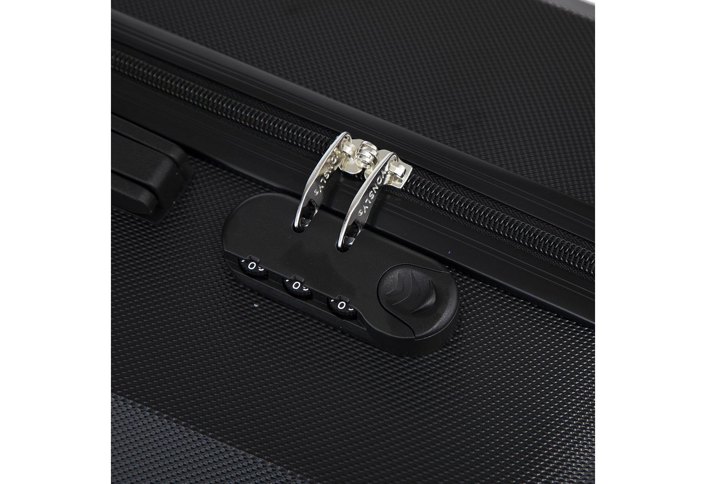 YONSLY Koffer Reisekoffer Trolley Rollkoffer Hartschalenkoffer Größenwahl aus ABS, 4 Rollen, Zahlenschloss 360°-Doppelrollen weicher Gummigriff Aluminium-Elemen – Bild 5 von 5