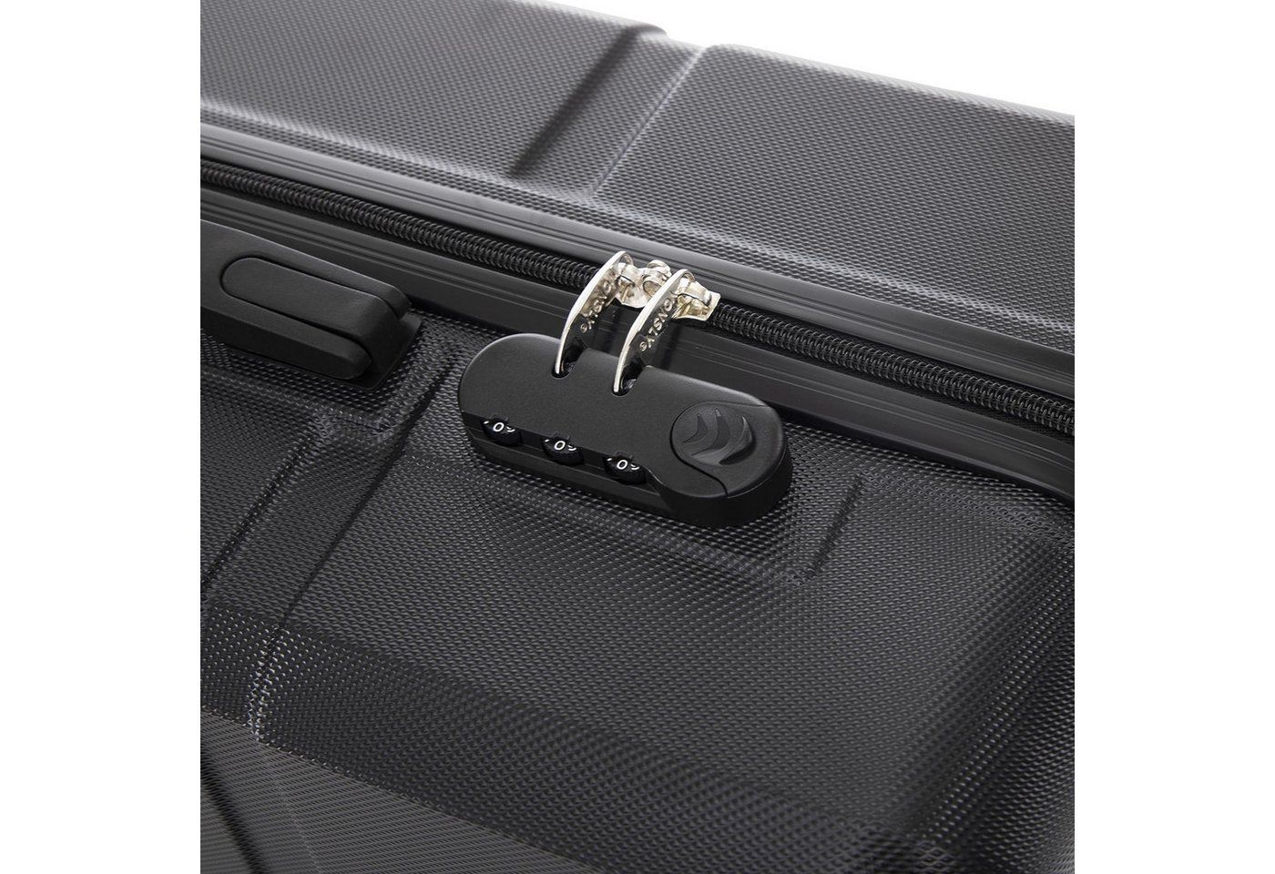 YONSLY Trolleyset Koffer Set 4-tlg, Trolley Reisekoffer mit 4x 360° Rollen, 4 Rollen, (4 tlg., Hartschalen Koffer Set S/M/L/XL), Zahlenschloss, Weicher Gummigri – Bild 3 von 5