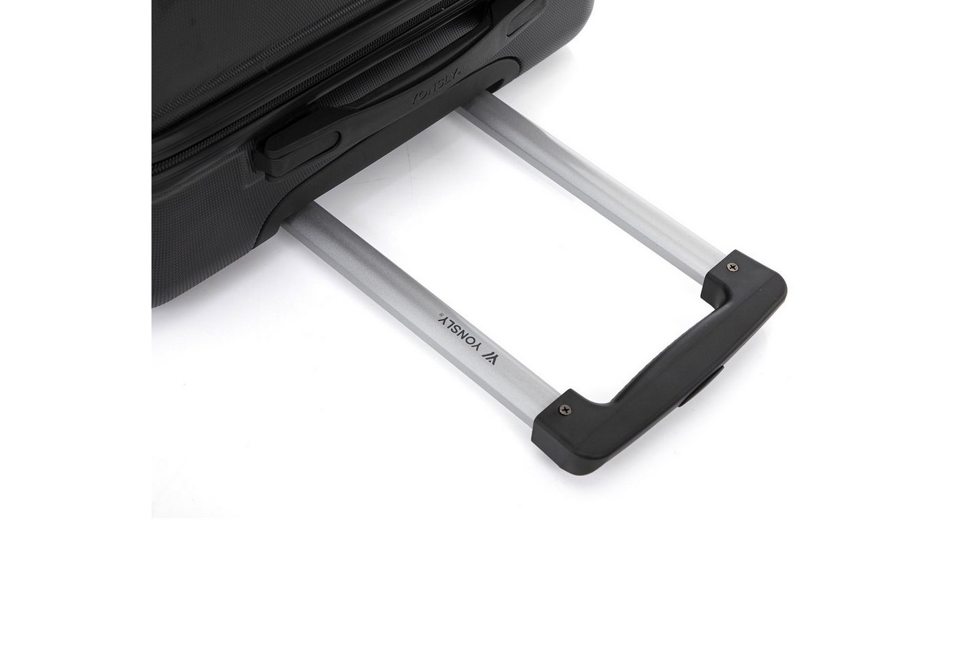 YONSLY Trolleyset Koffer Set 4-tlg, Trolley Reisekoffer mit 4x 360° Rollen, 4 Rollen, (4 tlg., Hartschalen Koffer Set S/M/L/XL), Zahlenschloss, Weicher Gummigri – Bild 4 von 5