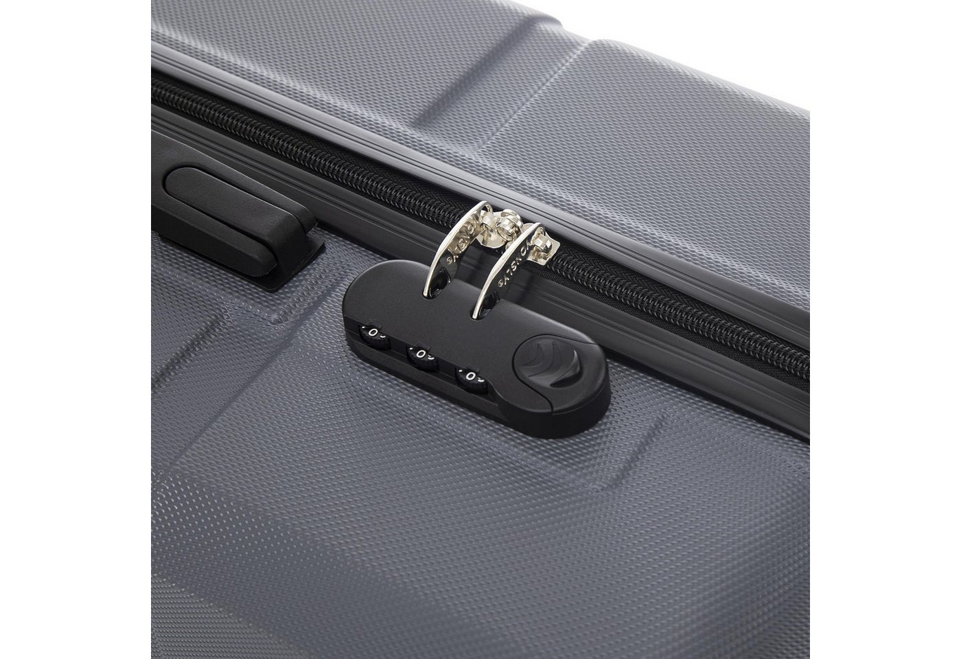 YONSLY Trolleyset Koffer Set 4-tlg, Trolley Reisekoffer mit 4x 360° Rollen, 4 Rollen, (4 tlg., Hartschalen Koffer Set S/M/L/XL), Zahlenschloss, Weicher Gummigri – Bild 3 von 5