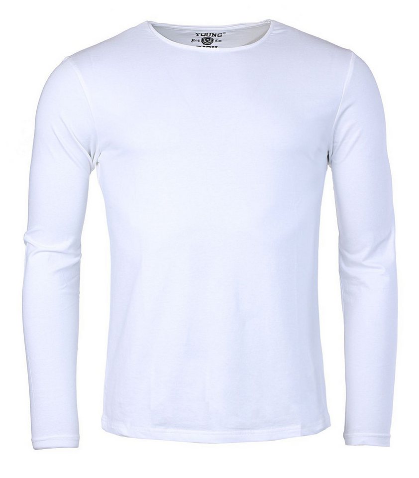 Young & Rich Langarmshirt Herren Uni Basic Longsleeve Rundhals Unterziehshirt 2002 5er pack (5er-Pack, 5-tlg., 5er-Pack) Rundhalsauschnitt unifarben langarm sli – Bild 2 von 5