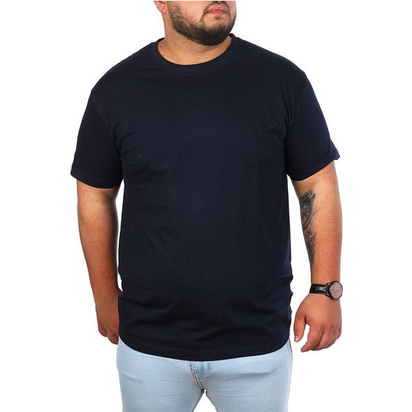 Young & Rich T-Shirt Herren Übergröße Basic big size optimierte moderne Passform Rundhalsauschnitt unifarben kurzarm regular fit
