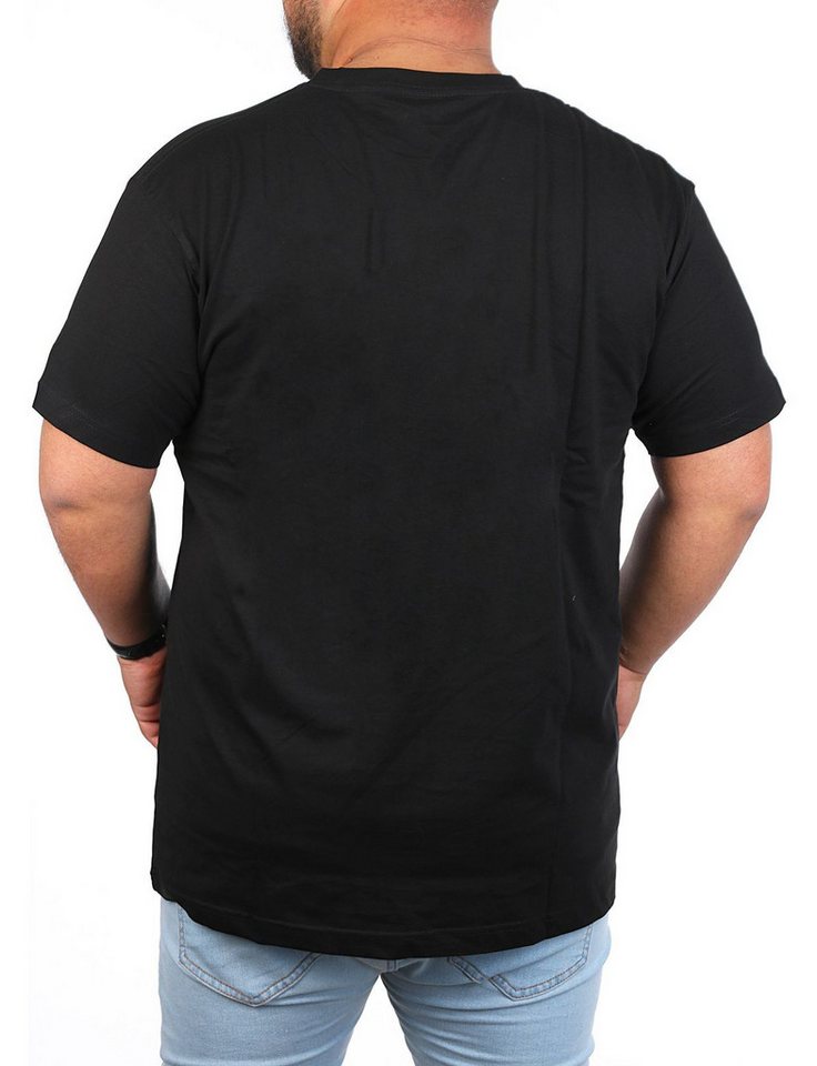 Young & Rich T-Shirt Herren Übergröße Basic big size optimierte moderne Passform Rundhalsauschnitt unifarben kurzarm regular fit – Bild 4 von 5