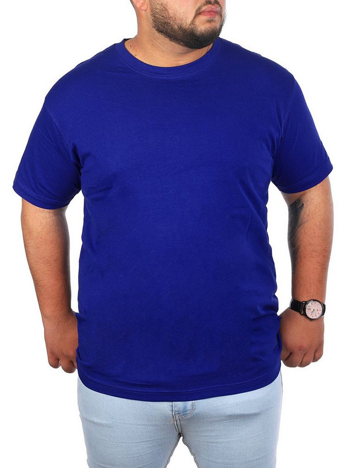 Young & Rich T-Shirt Herren Übergröße Basic big size optimierte moderne Passform Rundhalsauschnitt unifarben kurzarm regular fit – Bild 2 von 5