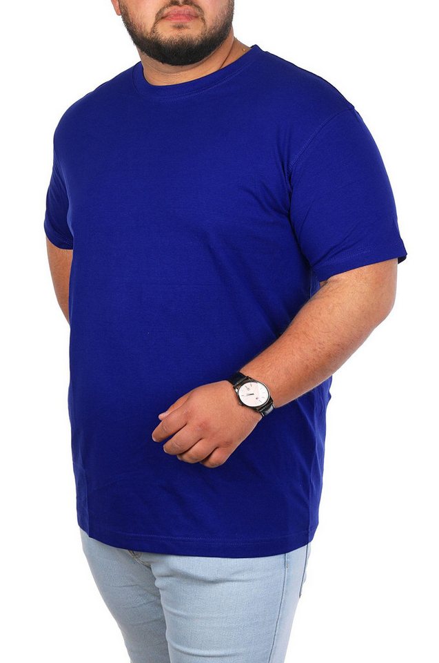 Young & Rich T-Shirt Herren Übergröße Basic big size optimierte moderne Passform Rundhalsauschnitt unifarben kurzarm regular fit – Bild 3 von 5