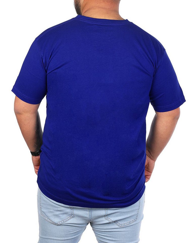 Young & Rich T-Shirt Herren Übergröße Basic big size optimierte moderne Passform Rundhalsauschnitt unifarben kurzarm regular fit – Bild 4 von 5