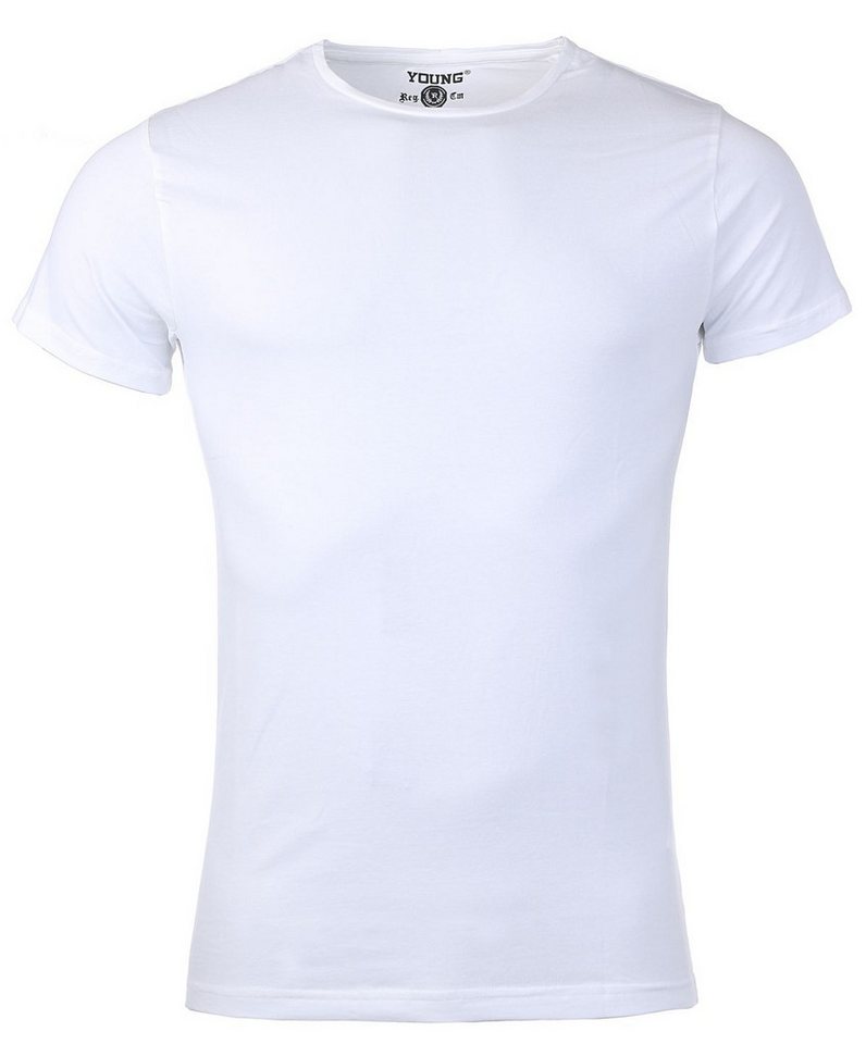 Young & Rich T-Shirt Herren Uni Basic rundhals Ausschnitt Unterziehshirt 1701 3er Pack (3er-Pack, 3-tlg., 3er-Pack) Rundhalsauschnitt unifarben kurzarm regular  – Bild 2 von 5