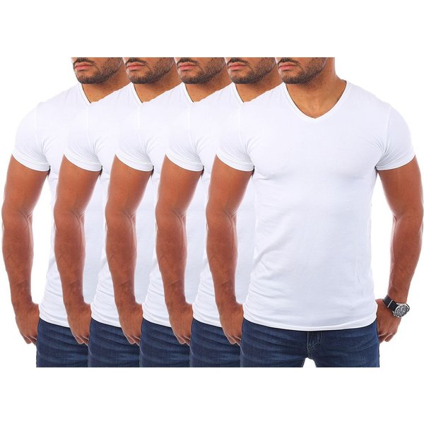 Young & Rich T-Shirt Herren Uni Basic V-neck V-Ausschnitt Unterziehshirt 1700 V-Ausschnitt unifarben kurzarm slim fit