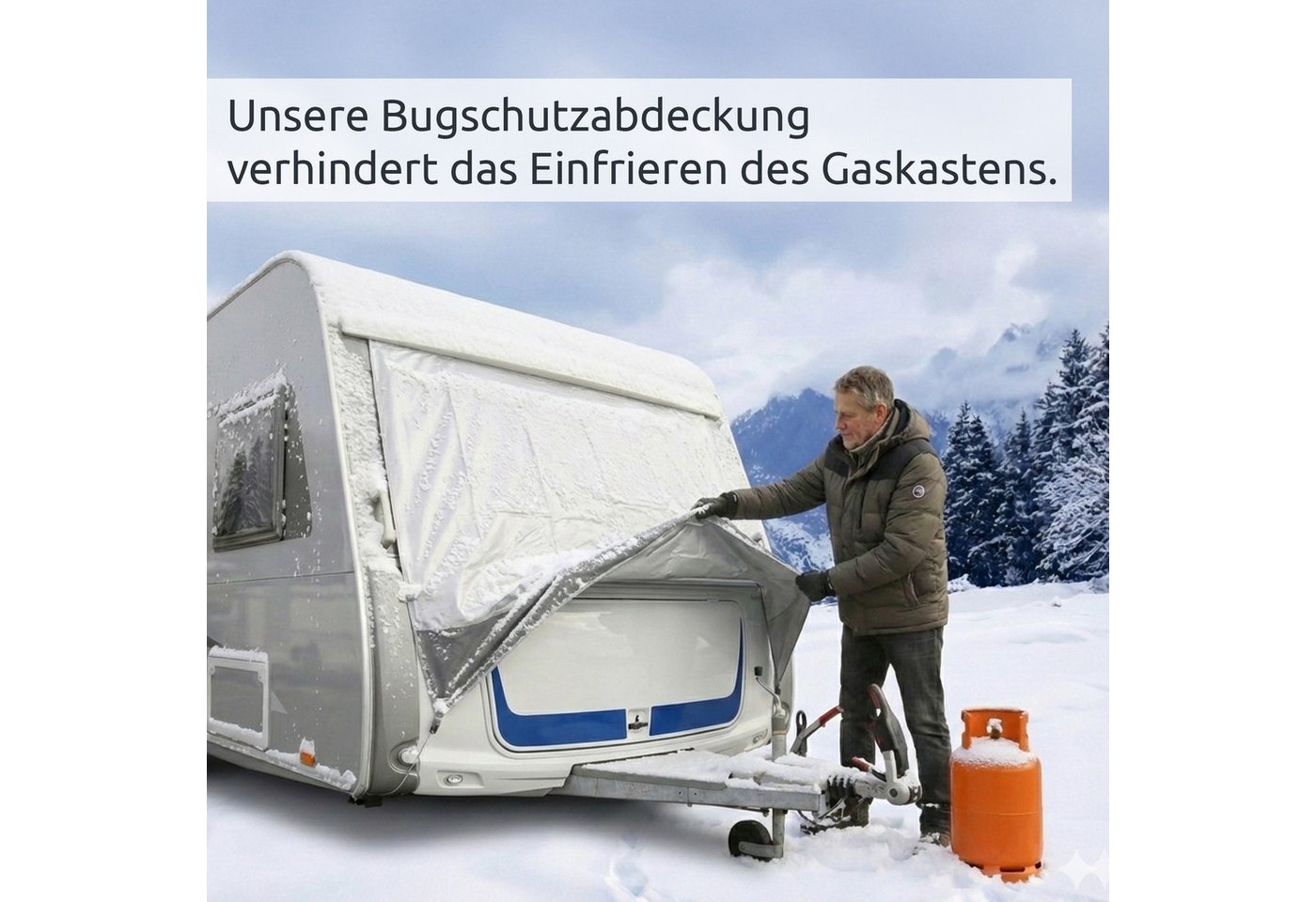yourGEAR Autoplane your GEAR Caravan Bugschutzplane Thermo 165 x 160 cm - Wohnwagen – Bild 3 von 5