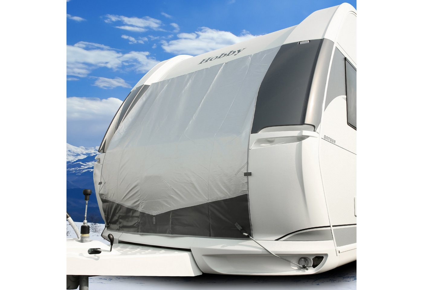 yourGEAR Autoplane your GEAR Caravan Bugschutzplane Thermo 165 x 160 cm - Wohnwagen – Bild 4 von 5