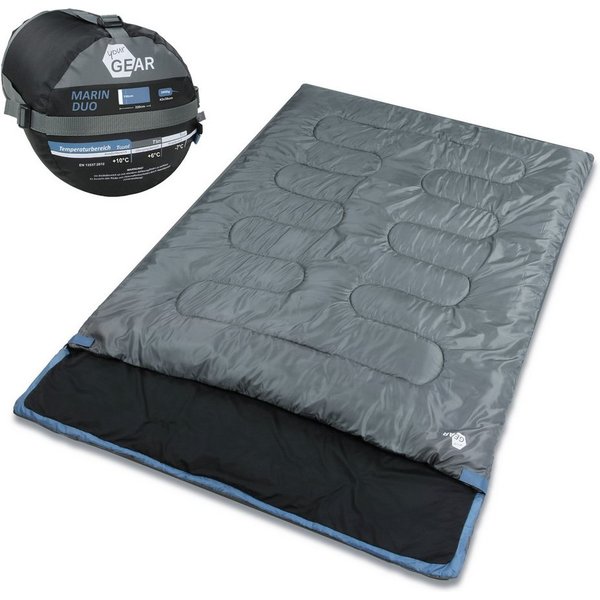 yourGEAR Doppeldeckenschlafsack your GEAR 2 Mann Schlafsack Marin -7°C Deckenschlafsack 220x150