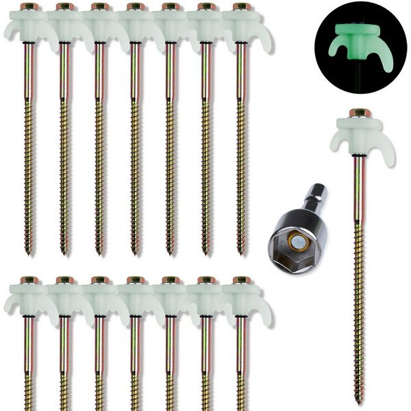 yourGEAR Zelthering your GEAR Screw 200 - 15 robuste Zeltheringe mit Gewinde aus Stahl