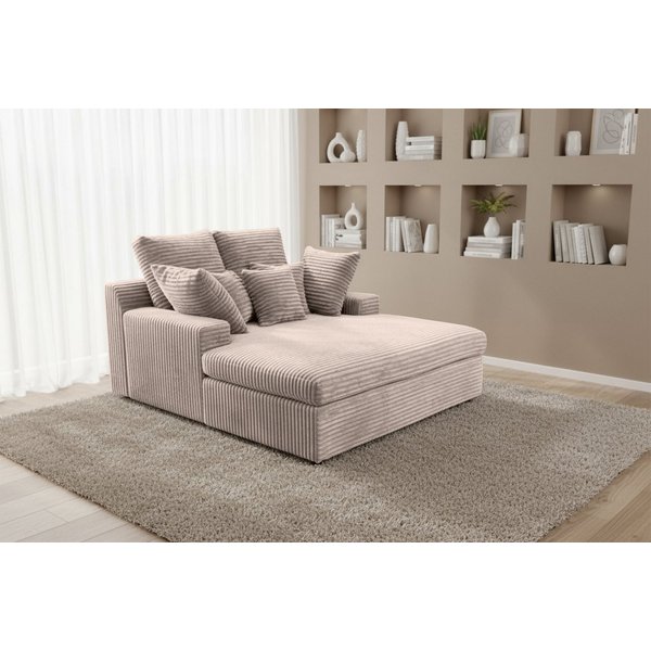 yourhouse24 Sofa XXL Loveseat LAZY ONE Couch, Cord, mit Bettfunktion, Seite universal