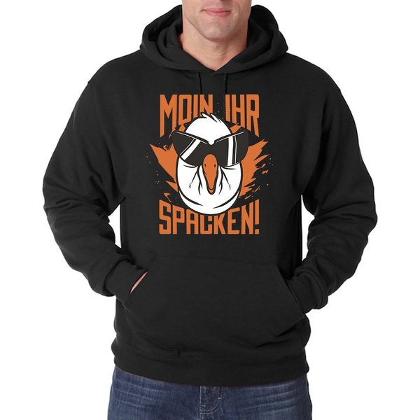 Youth Designz Kapuzenpullover Herren MOIN IHR SPACKEN Herren Hoodie Pullover mit lustigem Spruch Logo Aufdruck