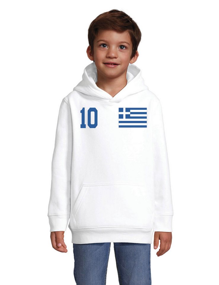 Youth Designz Kapuzenpullover Kinder Hoodie Pullover Griechenland Aufdruck Fußball Jungen Trikot mit stylischen Aufdruck für Jungen und Mädchen ein Statement se – Bild 2 von 5