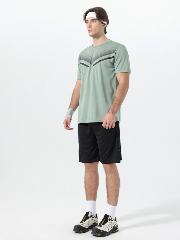 YOUTHUP Sportanzug, Trainingsanzug Herren Set T-Shirt und Kurze Hose Bequeme Passform – Bild 2 von 5