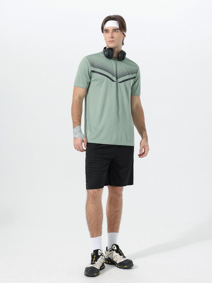 YOUTHUP Sportanzug, Trainingsanzug Herren Set T-Shirt und Kurze Hose Bequeme Passform – Bild 4 von 5