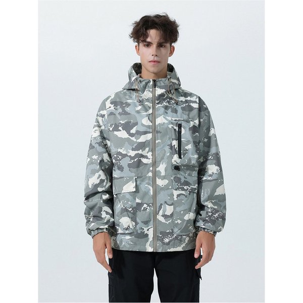 YOUTHUP Windbreaker Windbreaker im Herbst, Wetterfeste Camouflage-Übergangsjacke