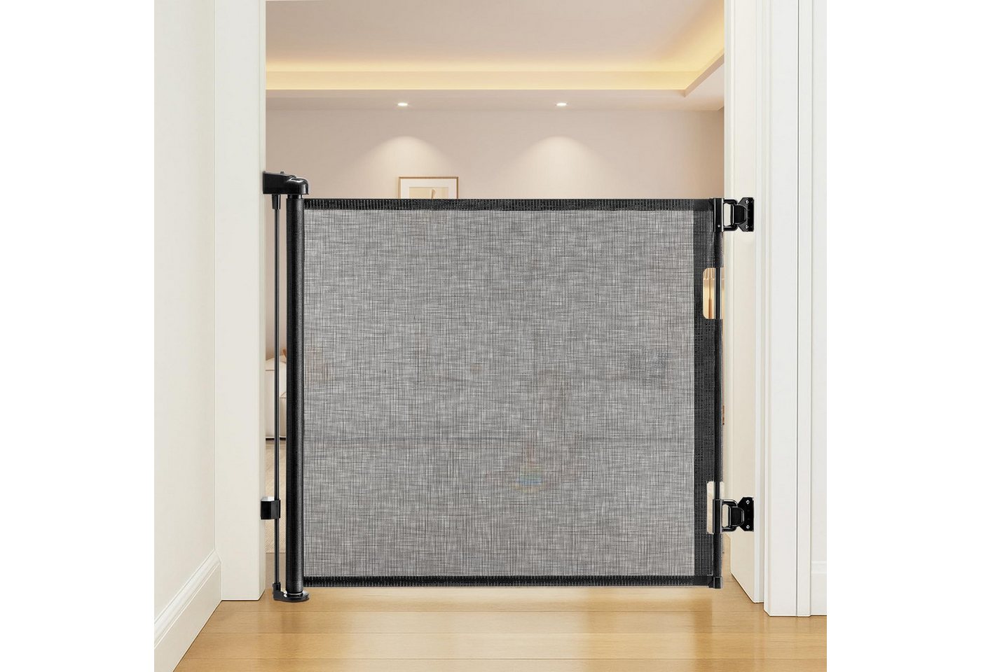 Youyijia Bettschutzgitter Treppenschutzgitter, 140 cm Babyschutzgitter, einziehbares – Bild 5 von 5